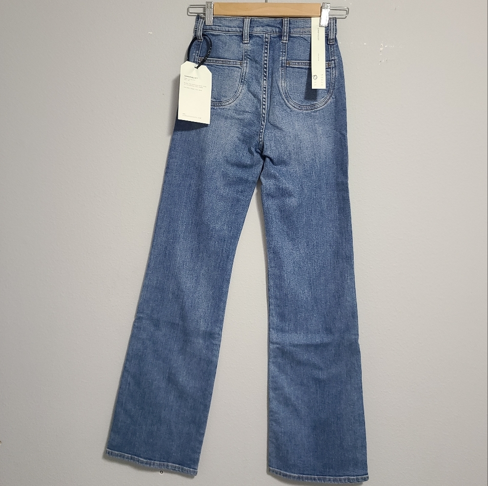 Current/Elliott high rise scooped Jarvis flare jeans vintage style size 24 - Picture 5 of 11